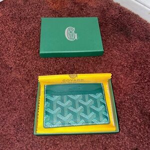 Goyard Green Card Holder with Box